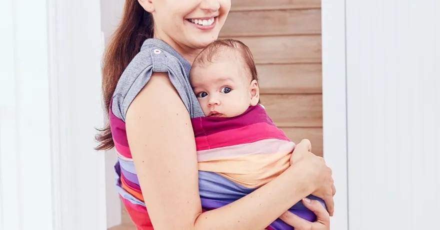 Bonding with a two days old babe in a sling