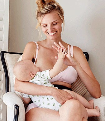 Nursing bras for convenient parenting. 